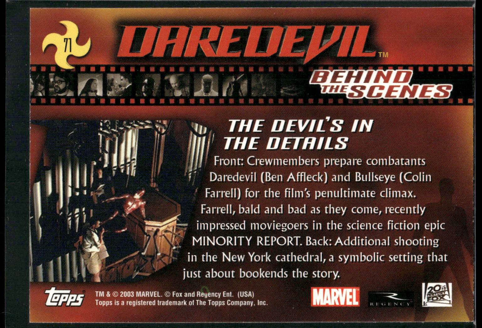2003 Topps Daredevil #71 The Devil's in the Details