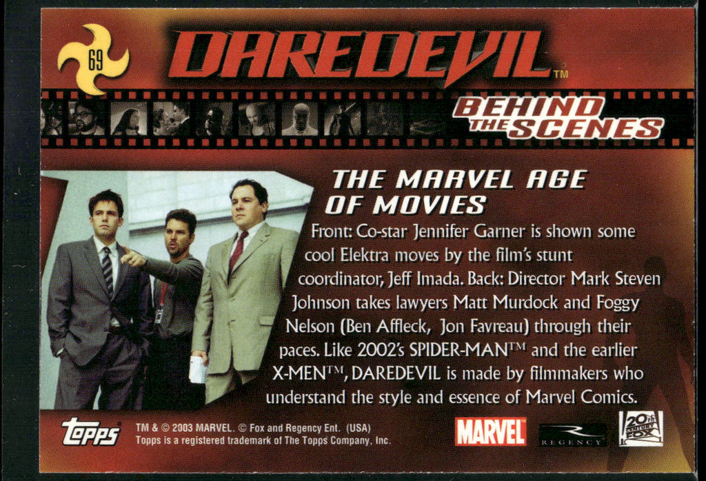 2003 Topps Daredevil #69 The Marvel Age of Movies