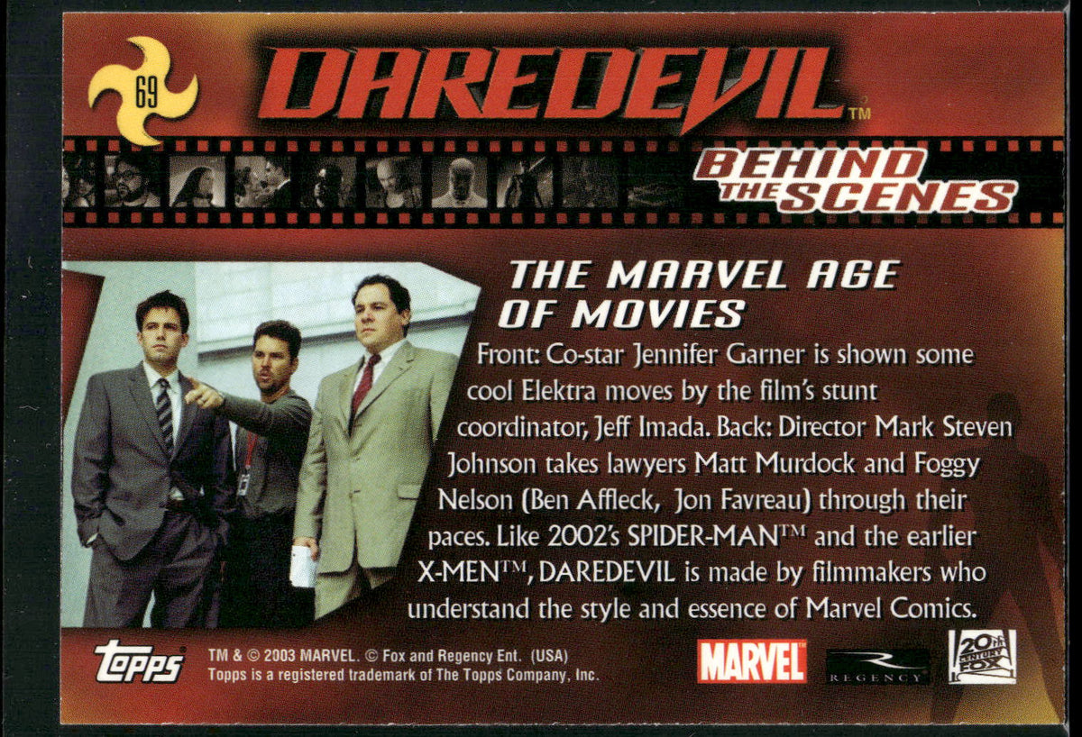 2003 Topps Daredevil #69 The Marvel Age of Movies