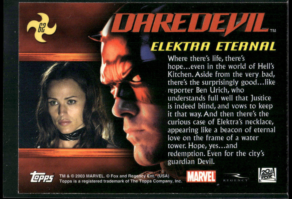 2003 Topps Daredevil #62 Elektra Eternal