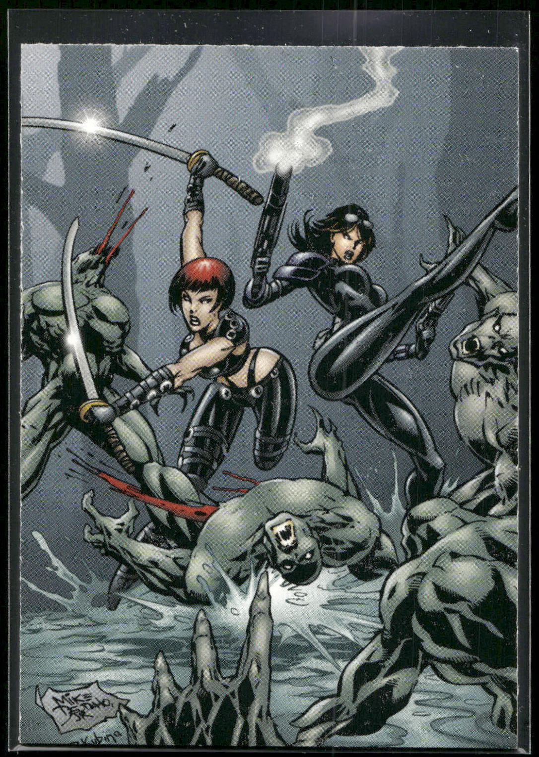 2001 Lady Death and the Women of Chaos Love Bites #18 Alone Against the Undead