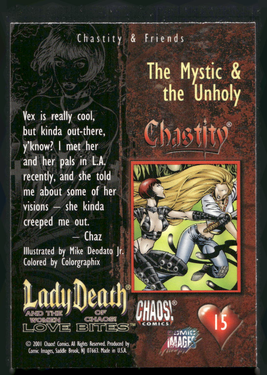 2001 Lady Death and the Women of Chaos Love Bites #15 The Mystic