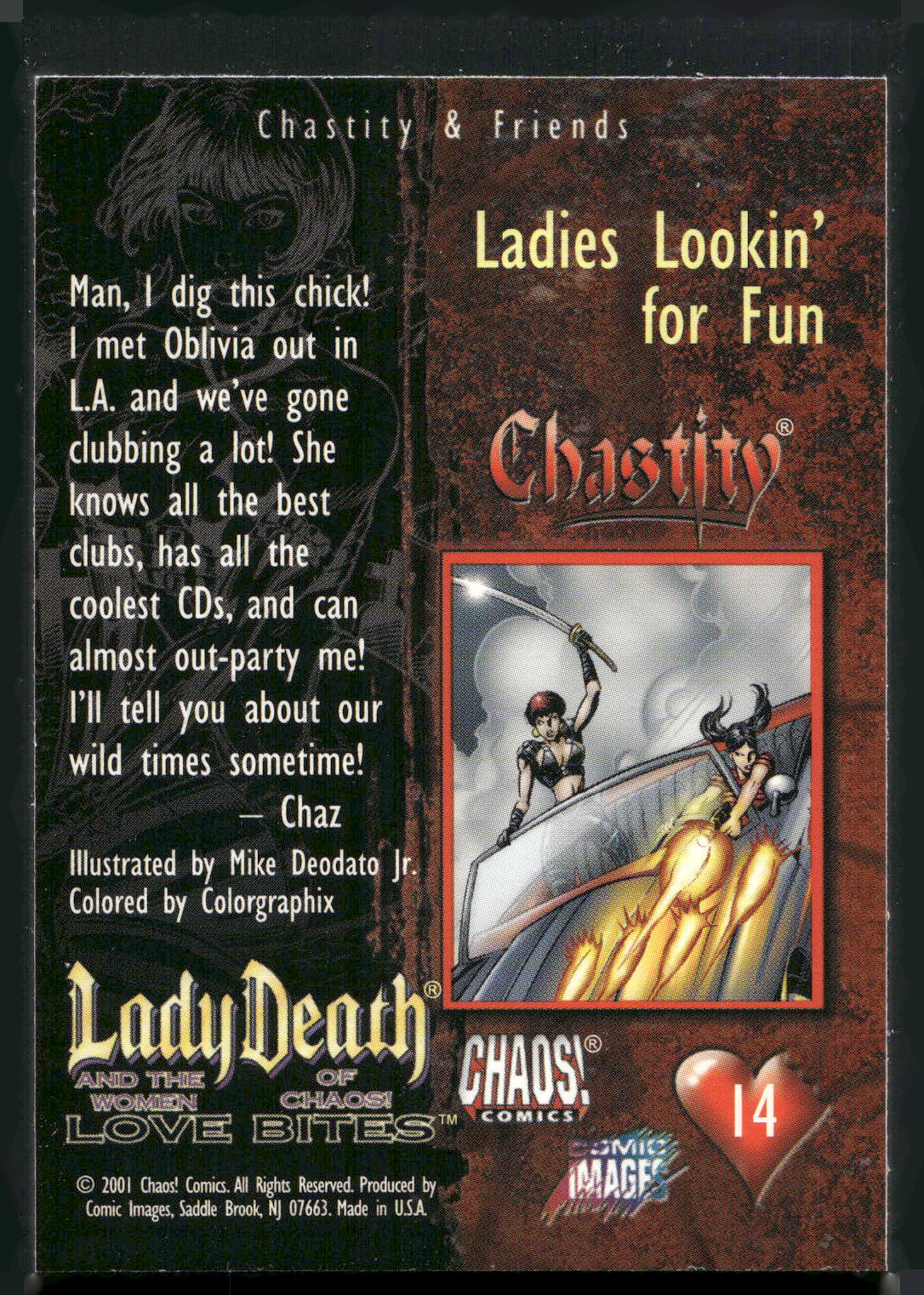 2001 Lady Death and the Women of Chaos Love Bites #14 Ladies Lookin'