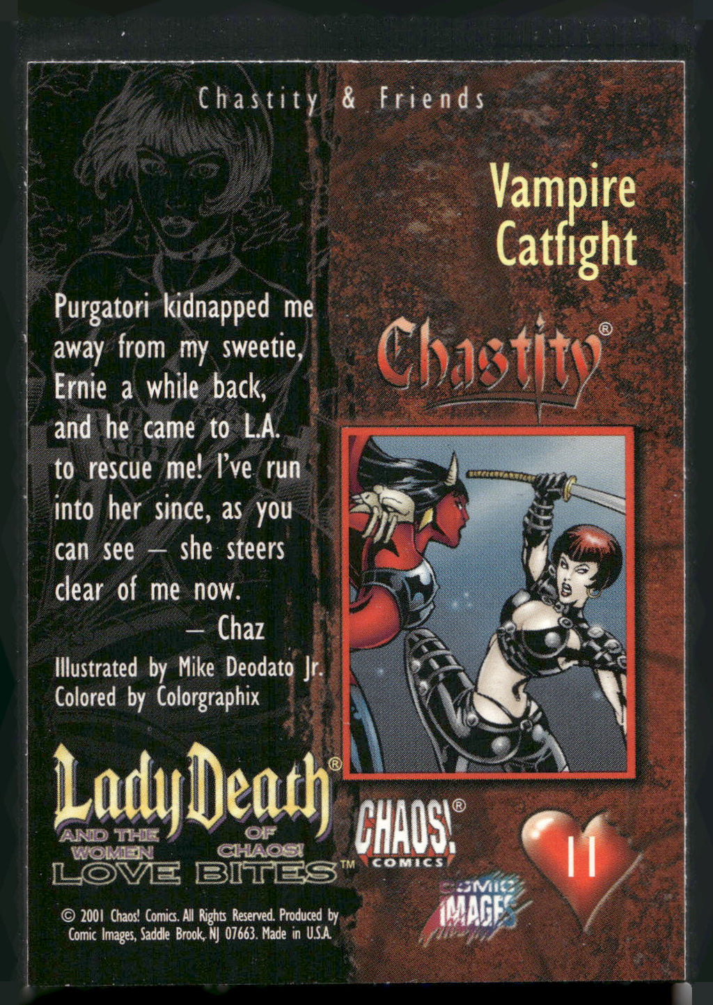 2001 Lady Death and the Women of Chaos Love Bites #11 Vampire Catfight