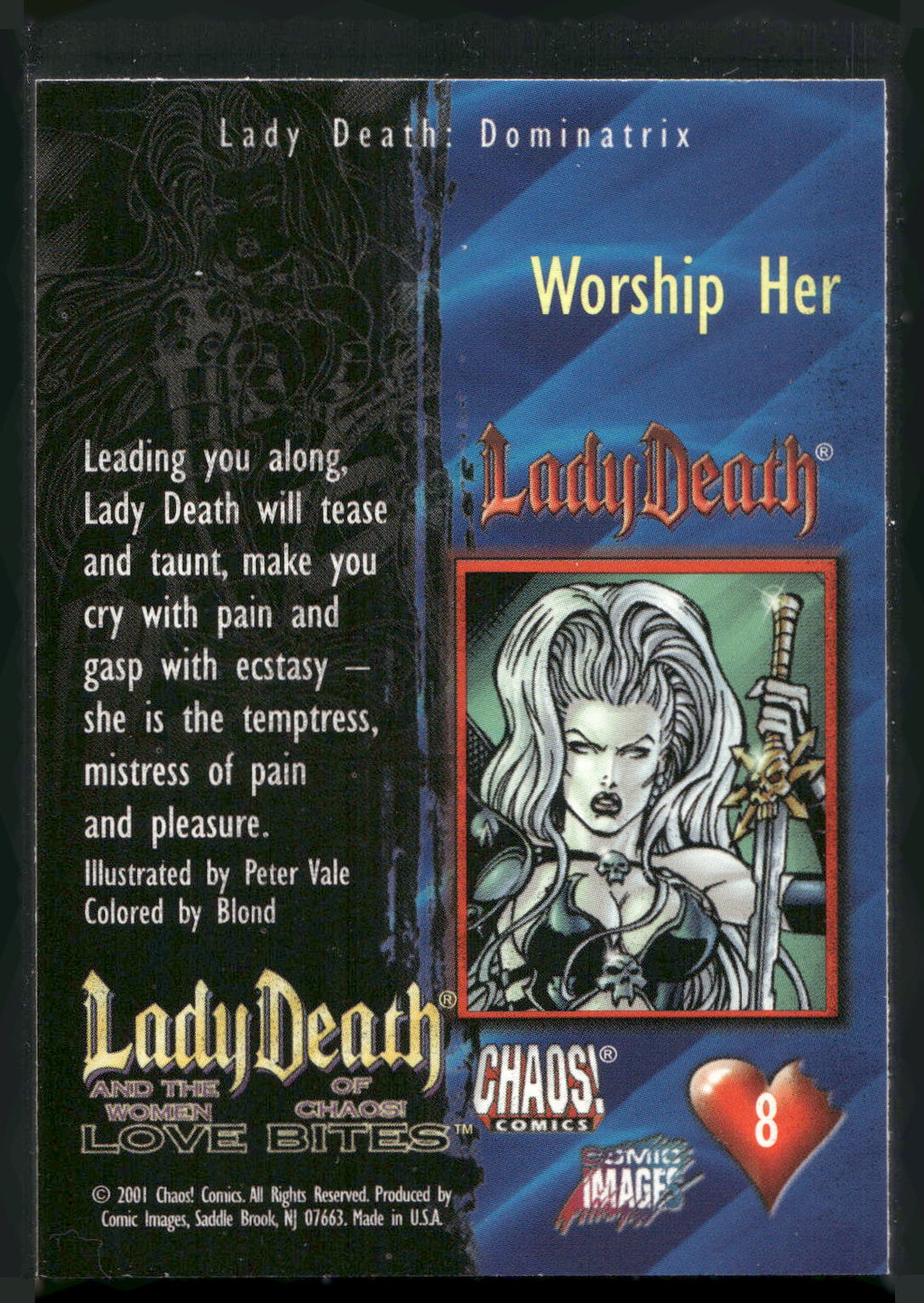 2001 Comic Images Lady Death and the Women of Chaos Love Bites #8 Worship Her