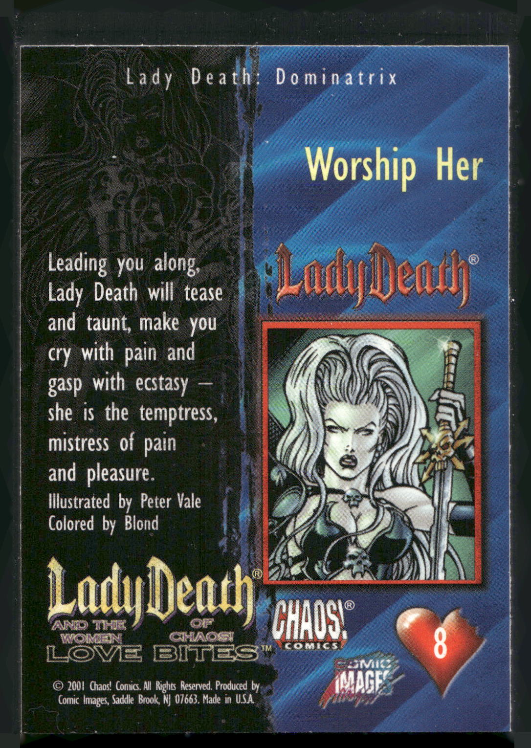 2001 Comic Images Lady Death and the Women of Chaos Love Bites #8 Worship Her