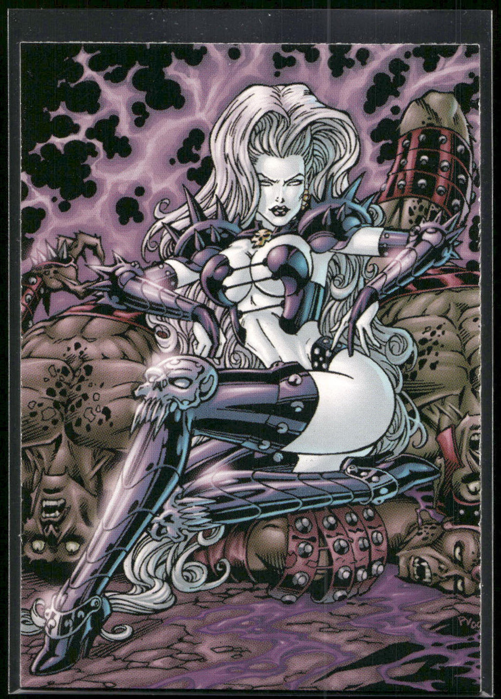 2001 Comic Images Lady Death and the Women of Chaos Love Bites #4 Kneel