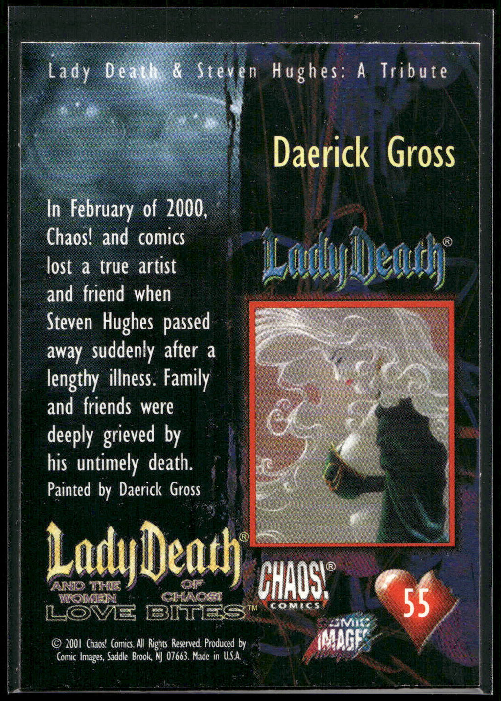 2001 Comic Images Lady Death and the Women of Chaos Love Bites #55 Daerick Gross