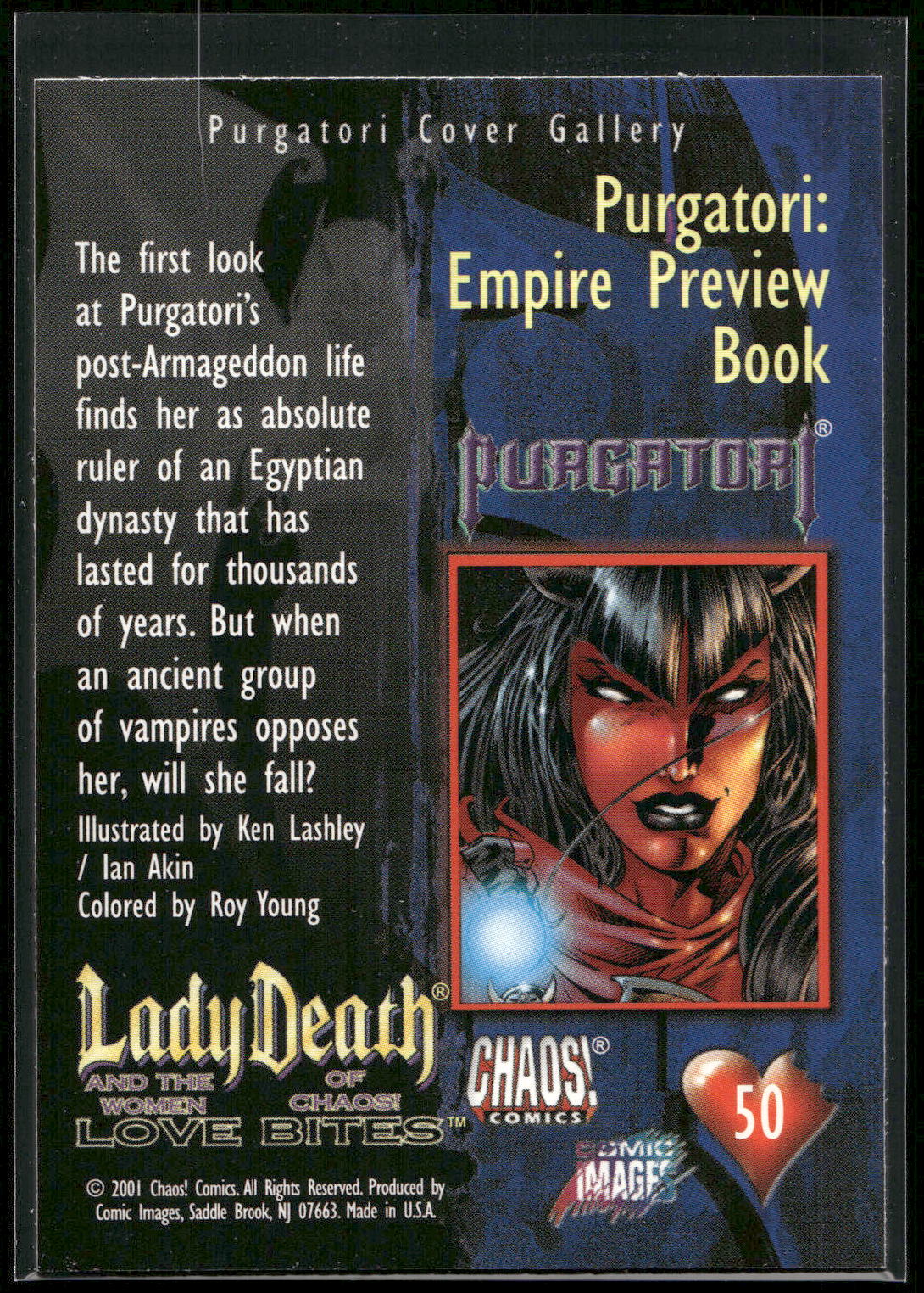 2001 Lady Death and the Women of Chaos Love Bites #50 Purgatori: Empire