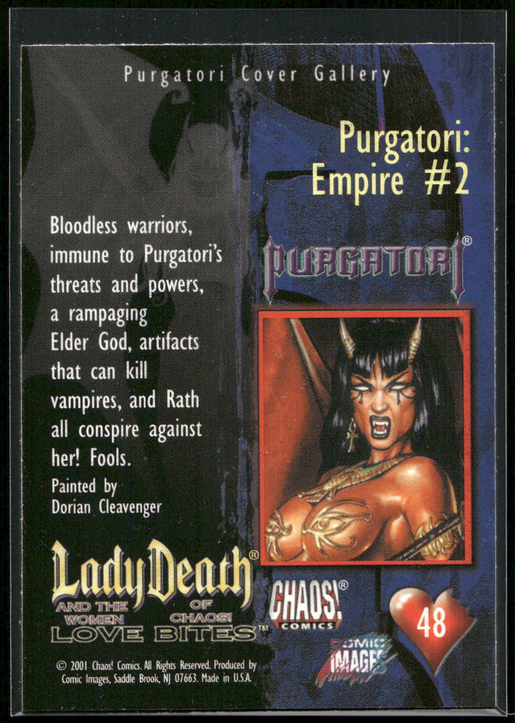 2001 Lady Death and the Women of Chaos Love Bites #48 Purgatori: Empire #2