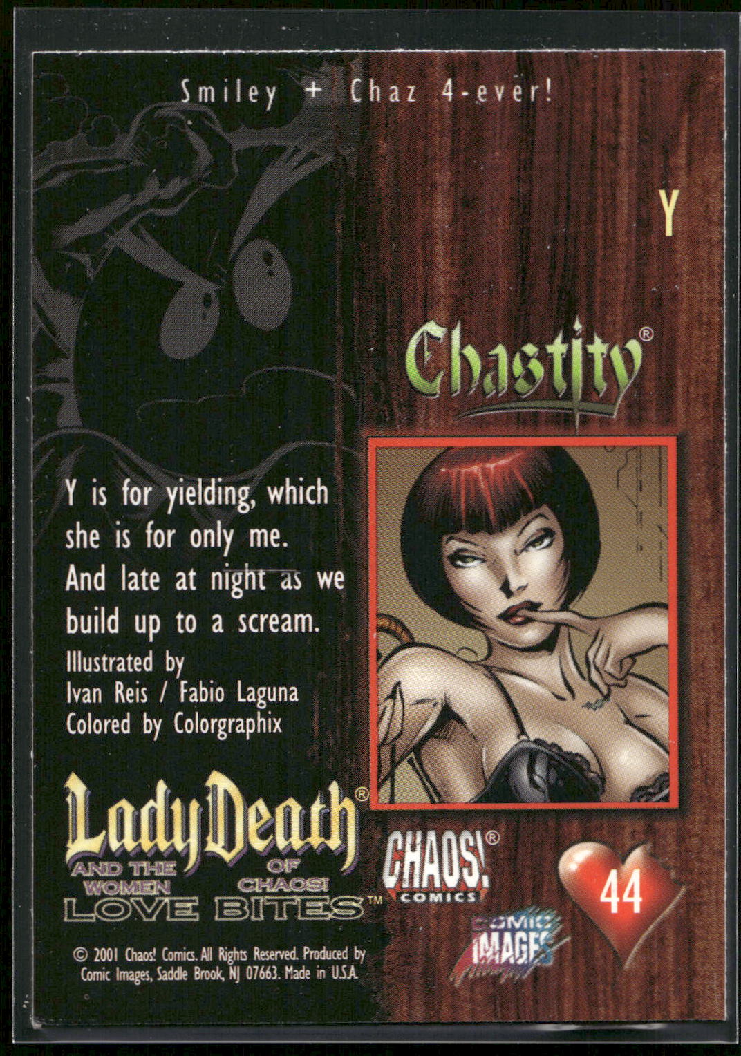 2001 Comic Images Lady Death and the Women of Chaos Love Bites #44 Y