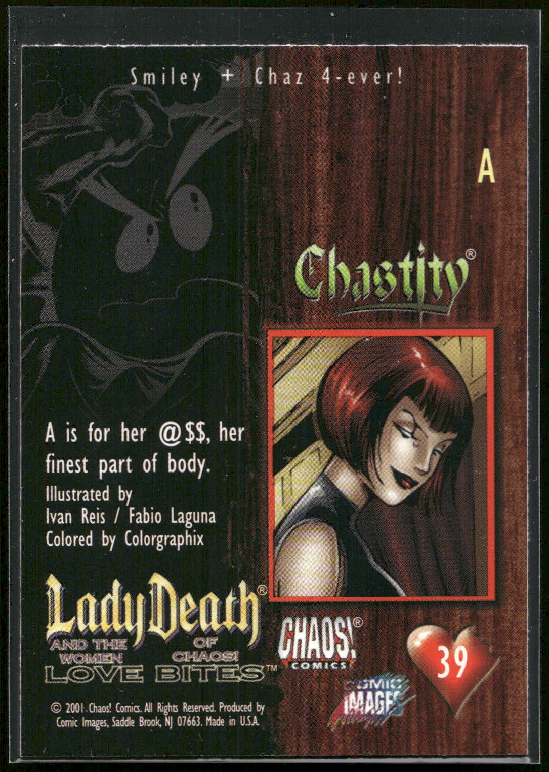 2001 Comic Images Lady Death and the Women of Chaos Love Bites #39 A