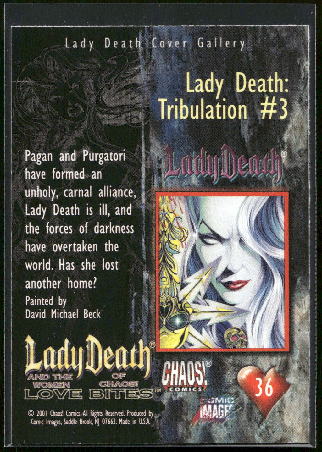 2001 Lady Death Women of Chaos Love Bites #36 Lady Death: Tribulation #3