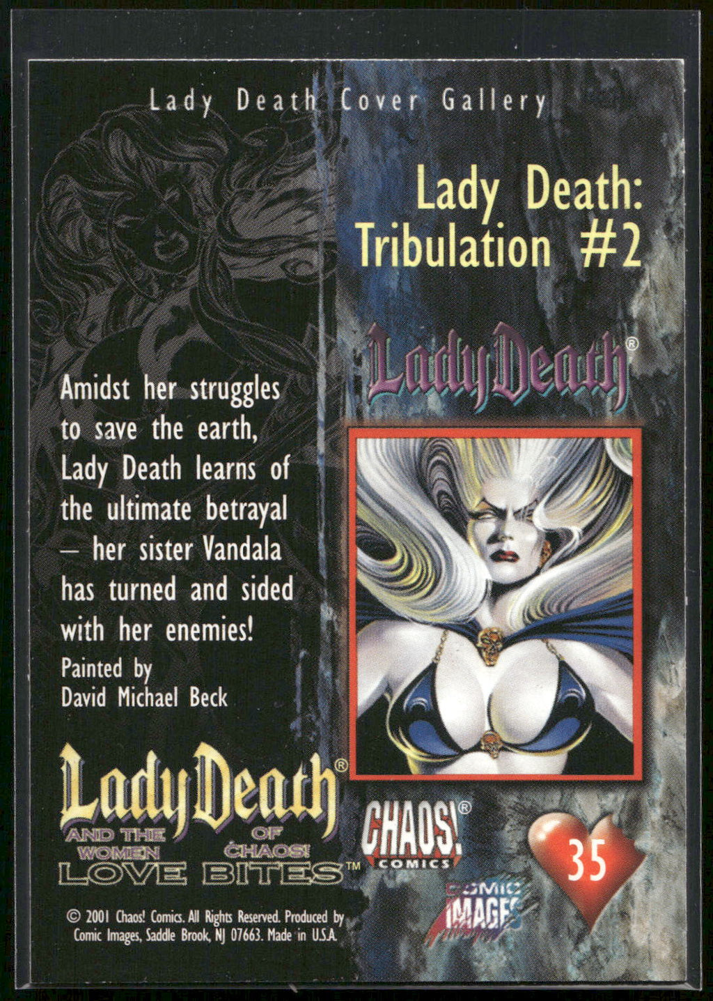2001 Lady Death Women of Chaos Love Bites #35 Lady Death: Tribulation #2