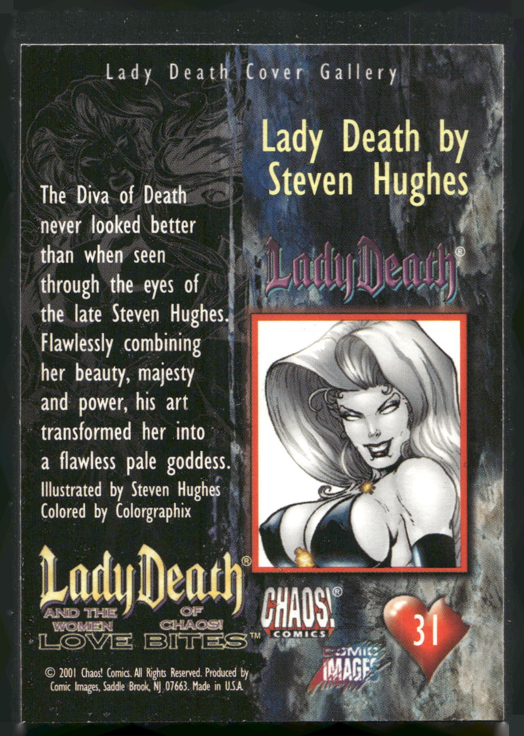2001 Lady Death Women of Chaos Love Bites #31 Lady Death by Steven Hughes