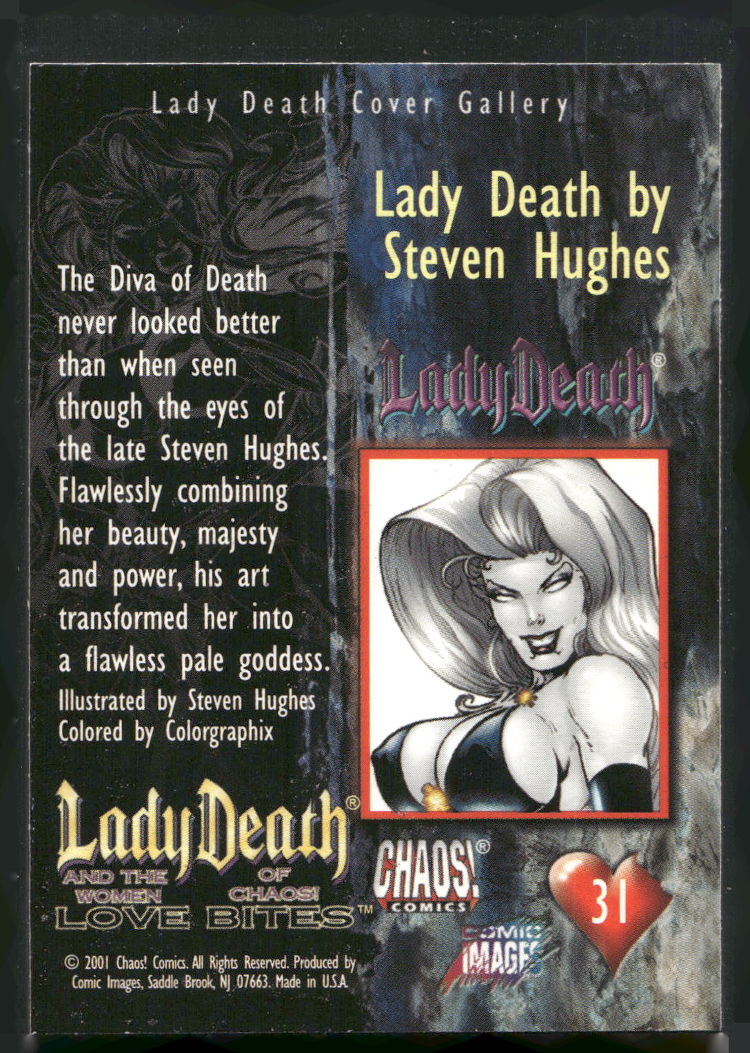 2001 Lady Death Women of Chaos Love Bites #31 Lady Death by Steven Hughes