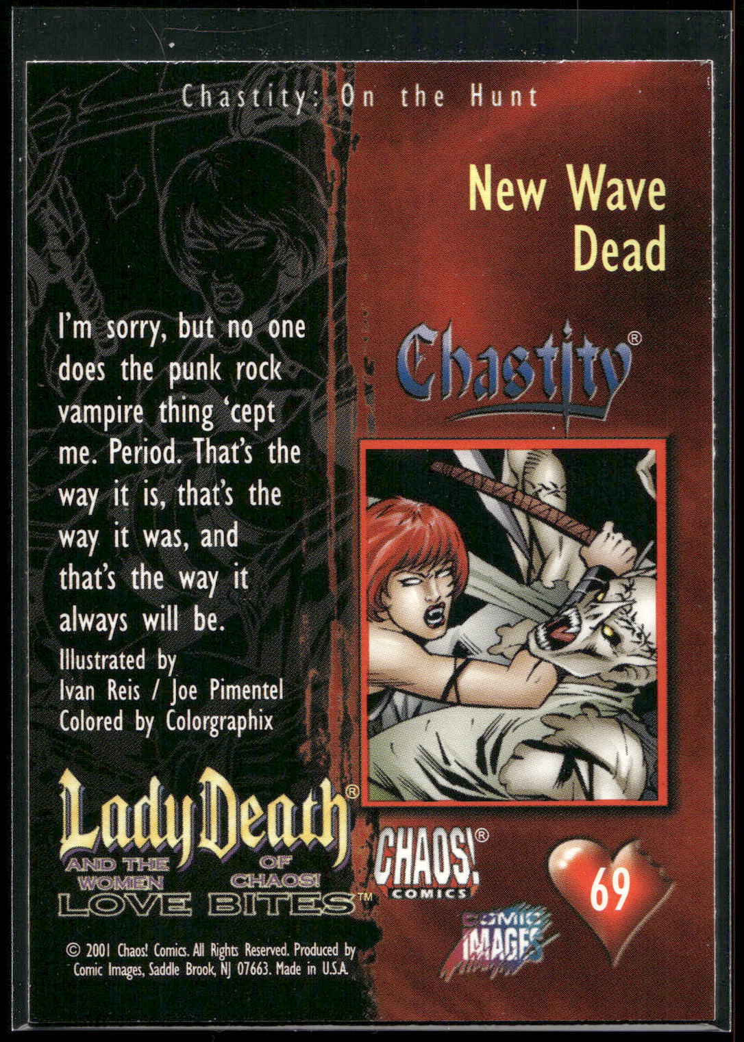 2001 Comic Images Lady Death and the Women of Chaos Love Bites #69 New Wave Dead