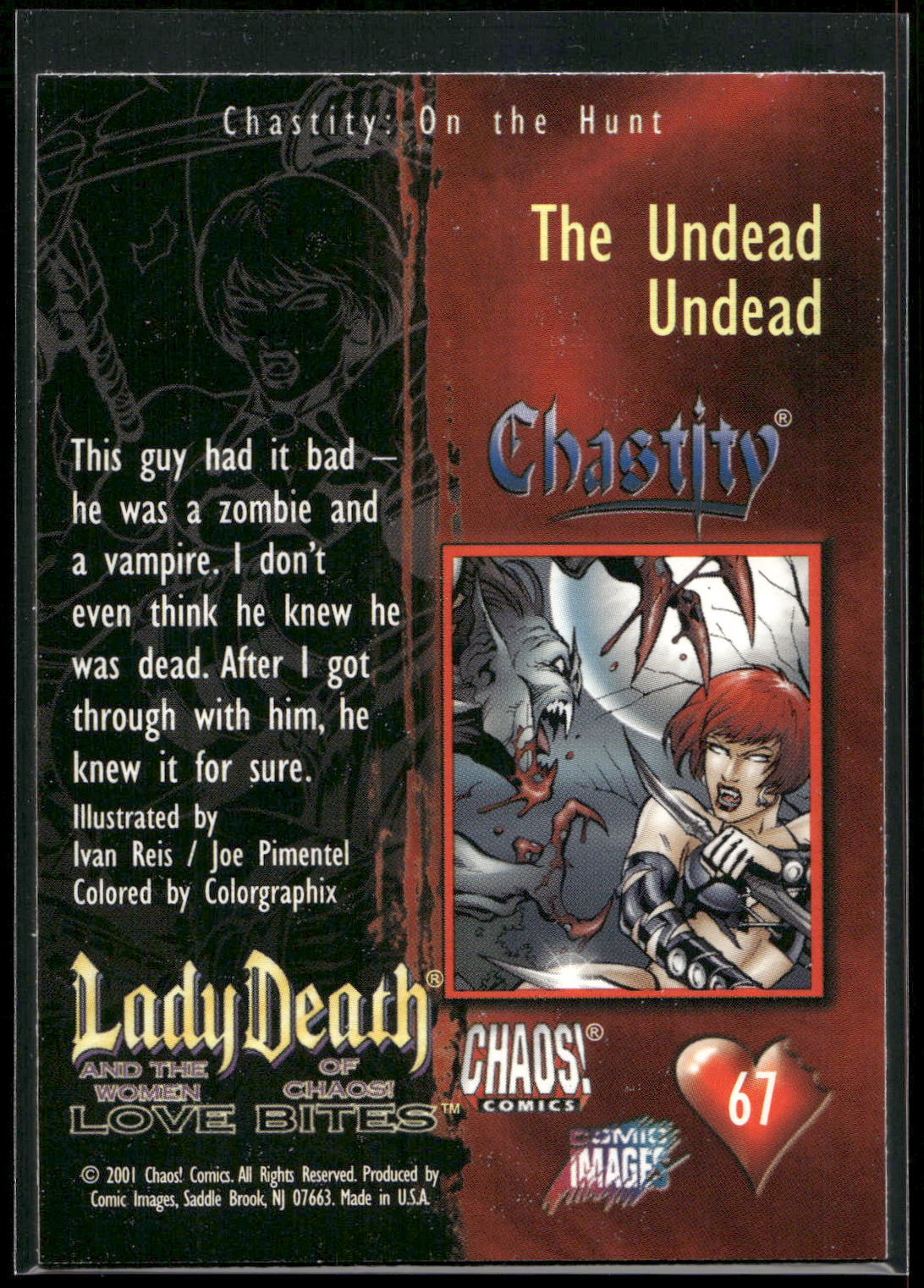 2001 Lady Death and the Women of Chaos Love Bites #67 The Undead Undead
