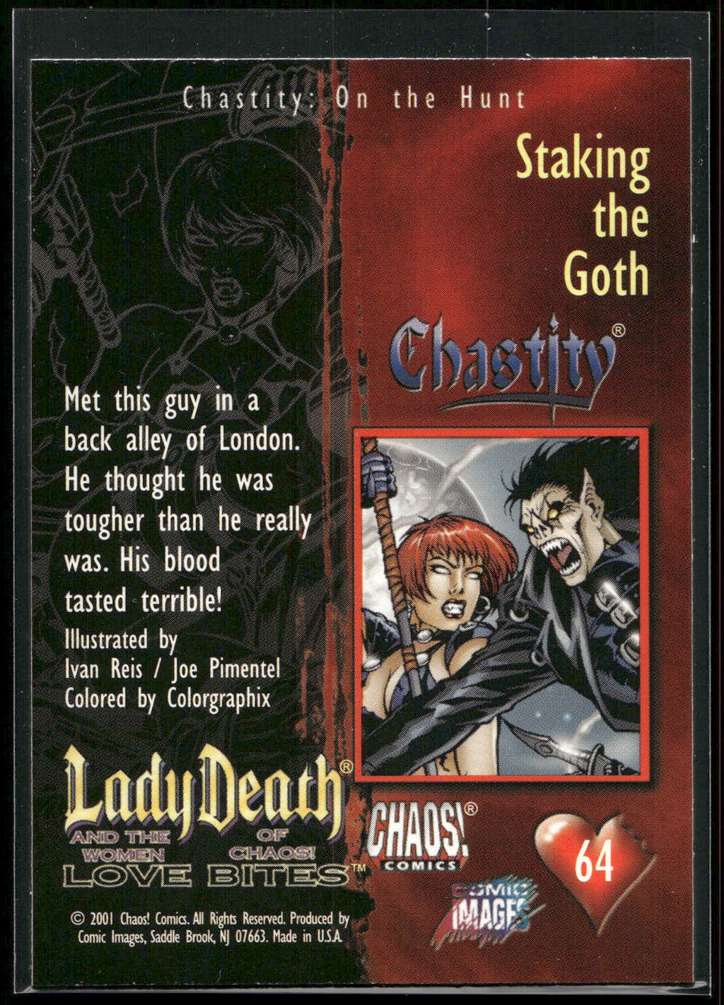 2001 Lady Death and the Women of Chaos Love Bites #64 Staking the Goth