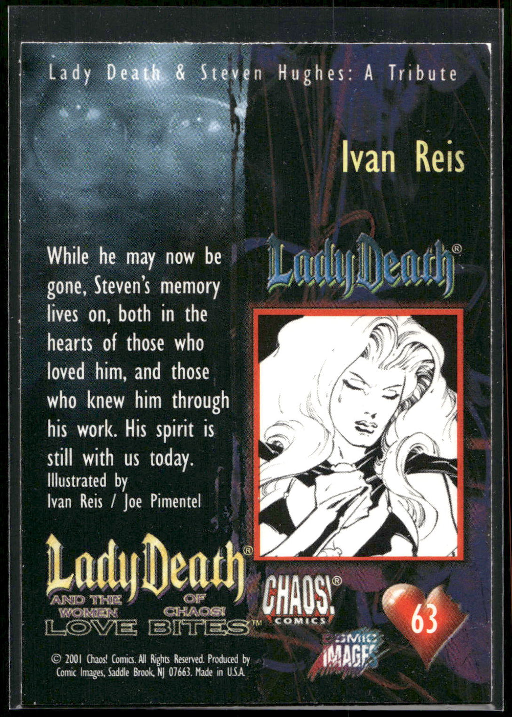 2001 Comic Images Lady Death and the Women of Chaos Love Bites #63 Ivan Reis