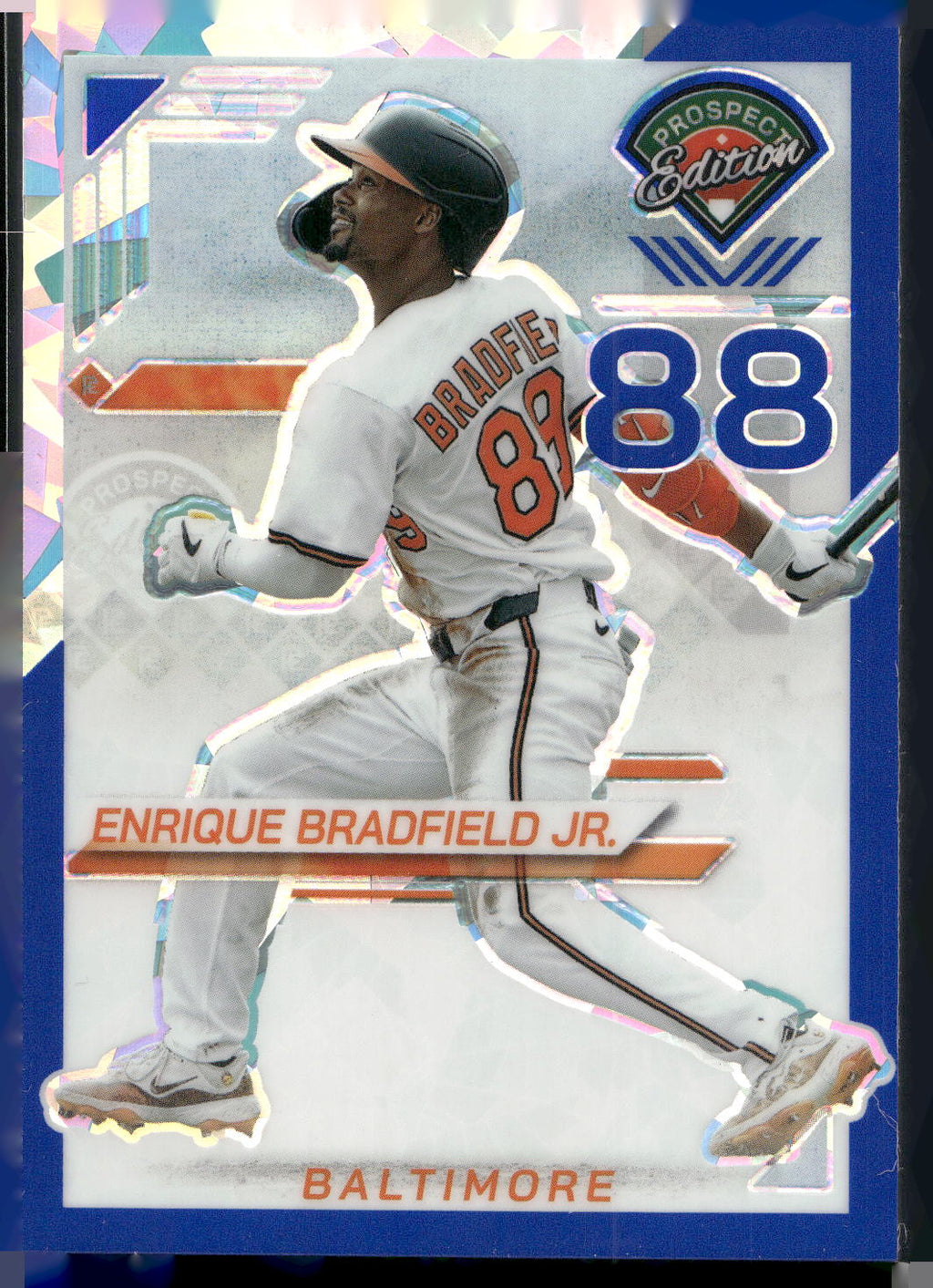 2025 Panini Prospect Edition #94 Enrique Bradfield Jr. Holo - Blue Ice #/299
