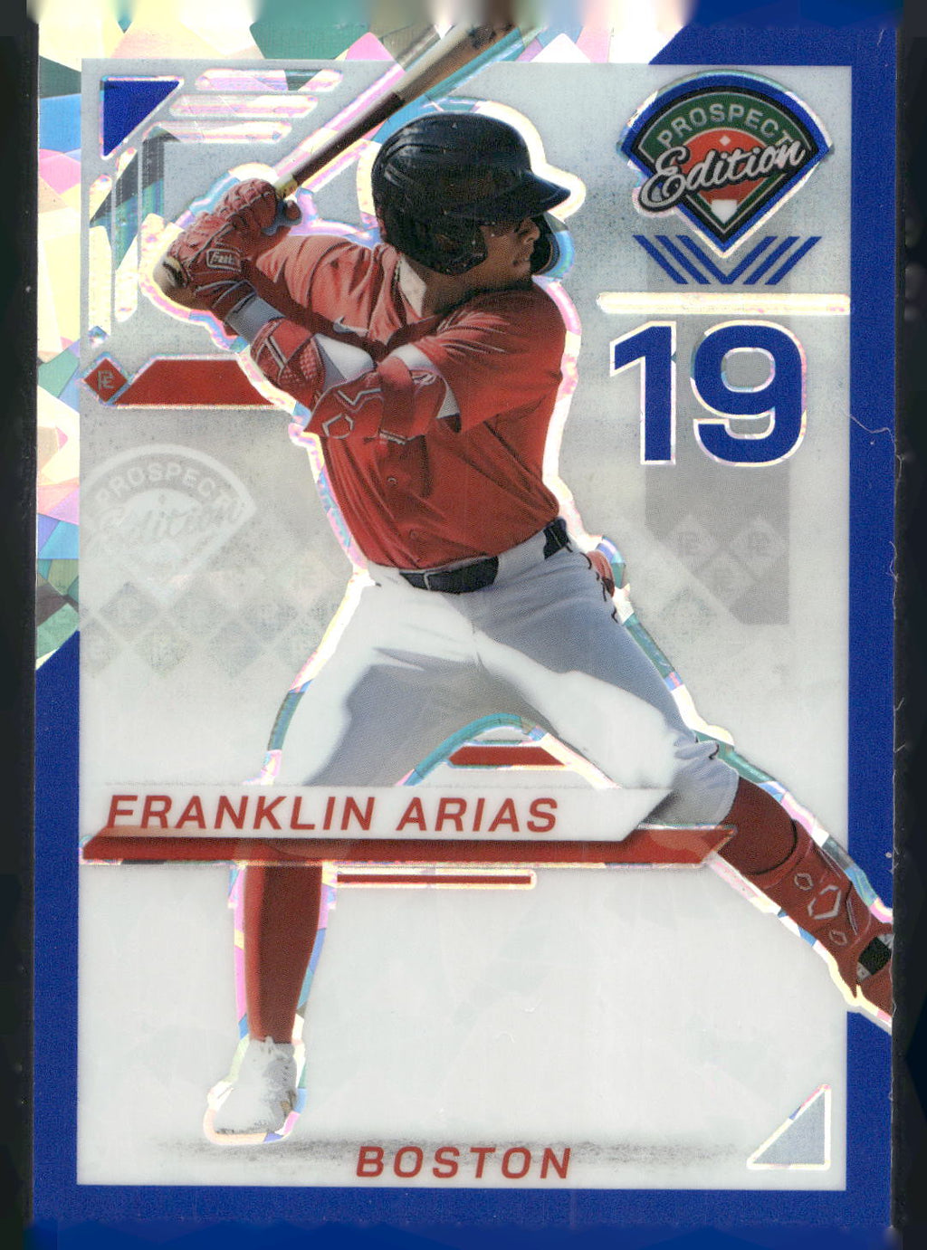 2025 Panini Prospect Edition #35 Franklin Arias Holo Blue Ice #/299