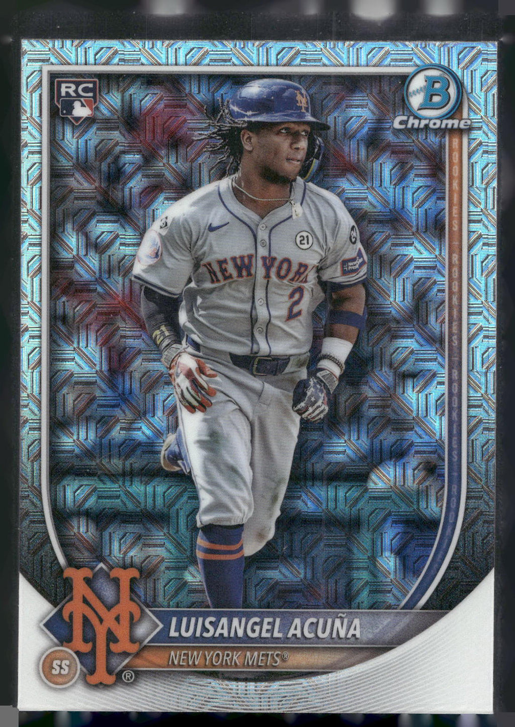 2025 Bowman #83 Luisangel Acuña Chrome Mojo Refractor