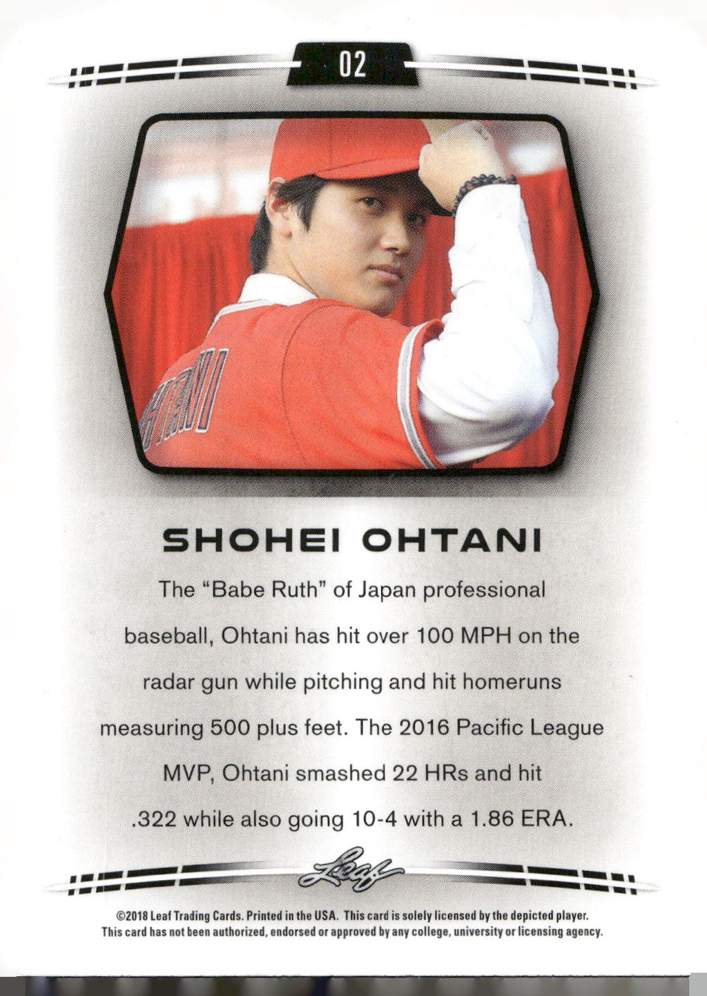 2018 Leaf #02 Shohei Ohtani