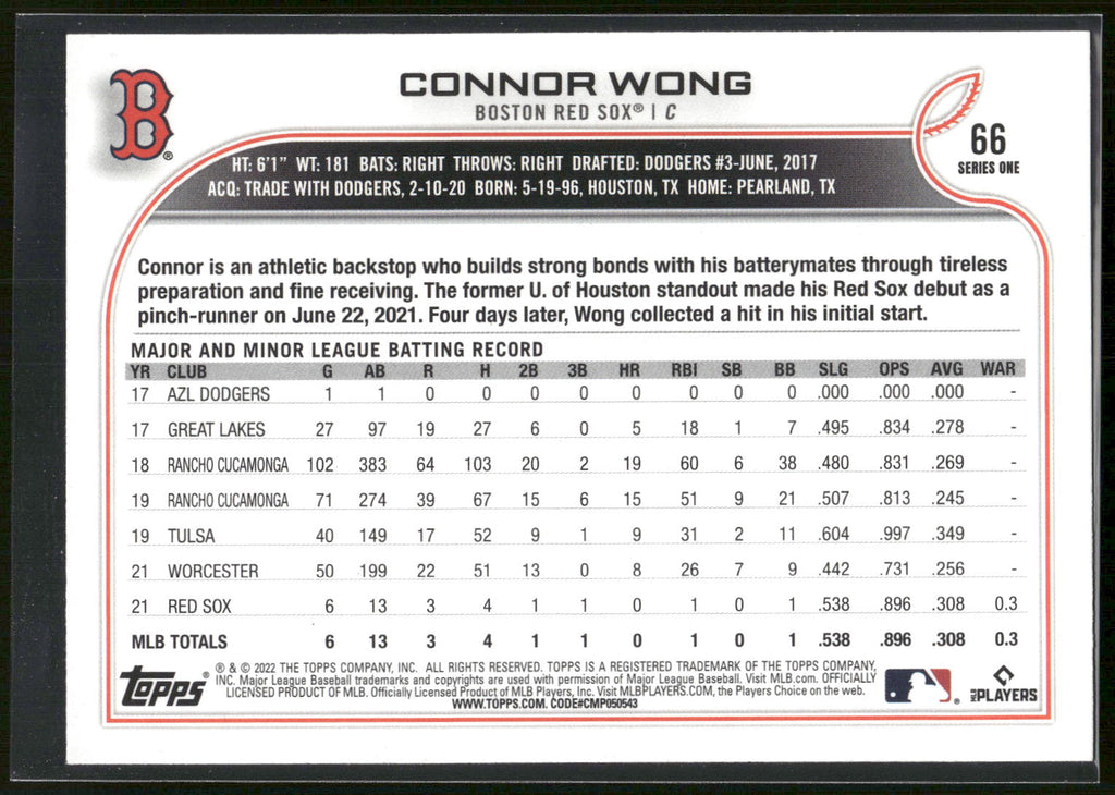 2022 Topps #66 Connor Wong