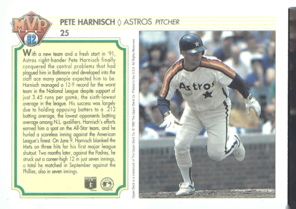 1992 Upper Deck Team MVP Holograms #25 Pete Harnisch
