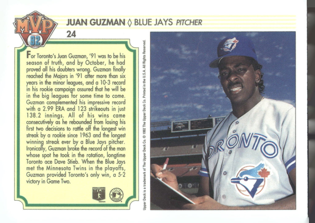 1992 Upper Deck Team MVP Holograms #24 Juan Guzman