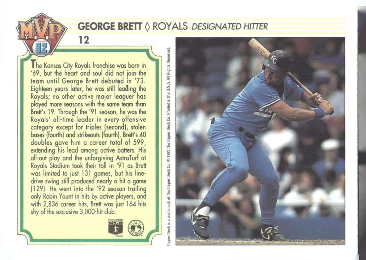 1992 Upper Deck Team MVP Holograms #12 George Brett