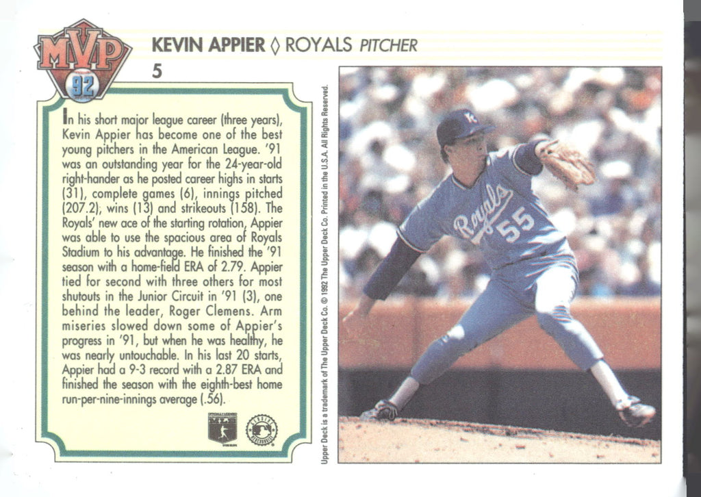 1992 Upper Deck Team MVP Holograms #5 Kevin Appier