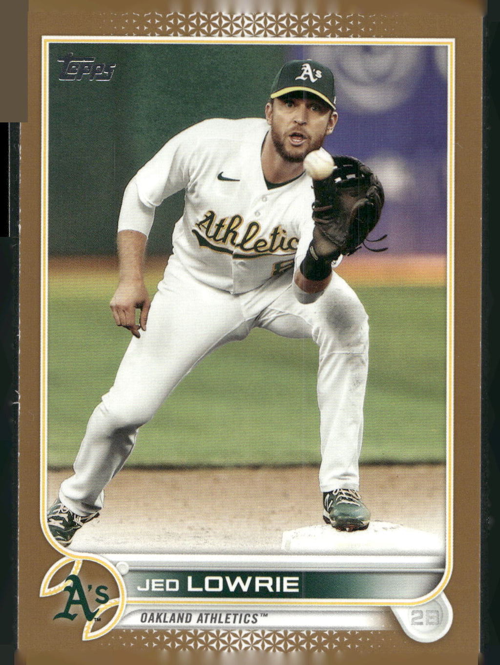 2022 Topps #343 Jed Lowrie Gold #/2022