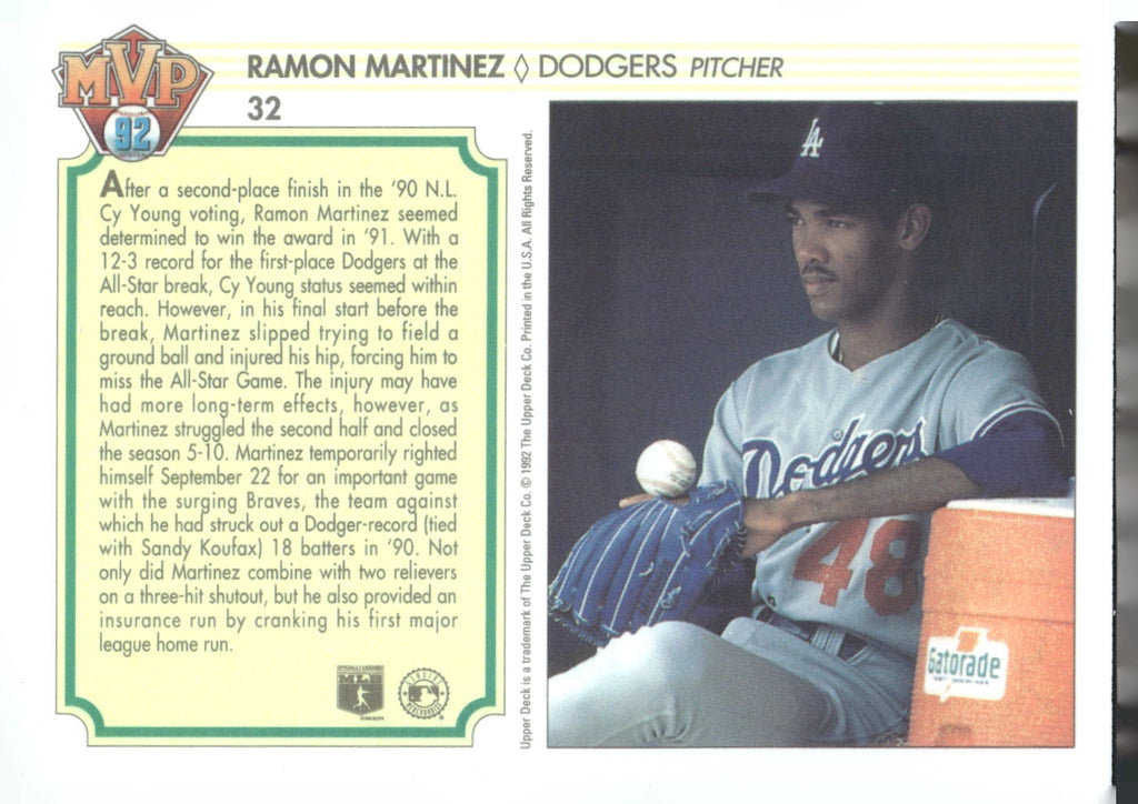 1992 Upper Deck Team MVP Holograms #32 Ramon Martinez