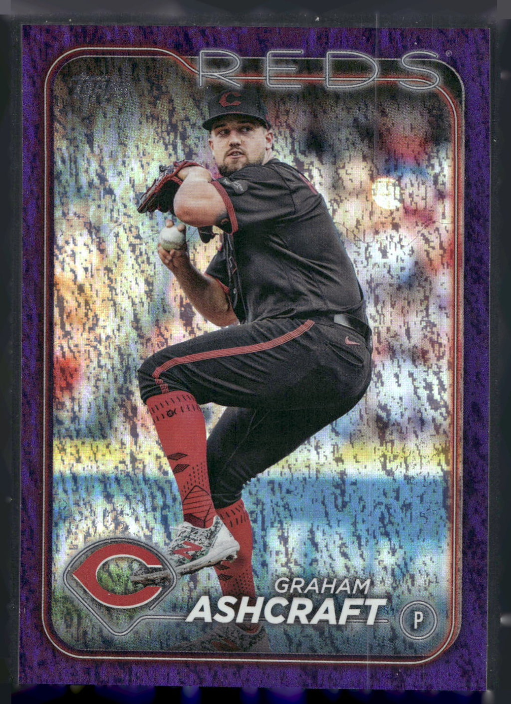 2024 Topps #652 Graham Ashcraft Purple Holofoil #/799