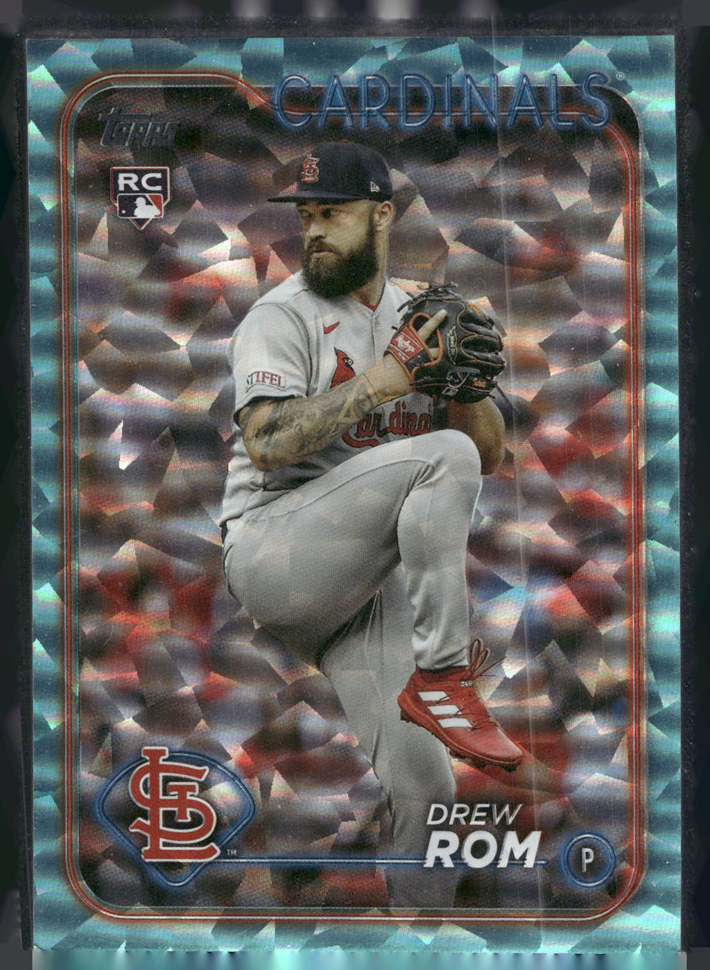 2024 Topps #476 Drew Rom Aqua Crackle Foil #/399