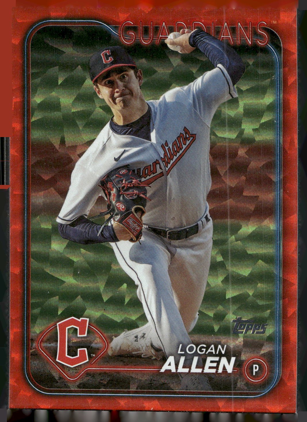 2024 Topps #339 Logan Allen Orange Crackle Foil #/299