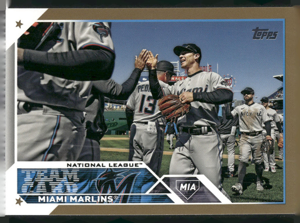 2023 Topps #473 Miami Marlins Gold #/2023