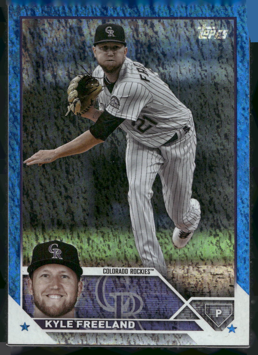 2023 Topps #348 Kyle Freeland Blue Foilboard #/999