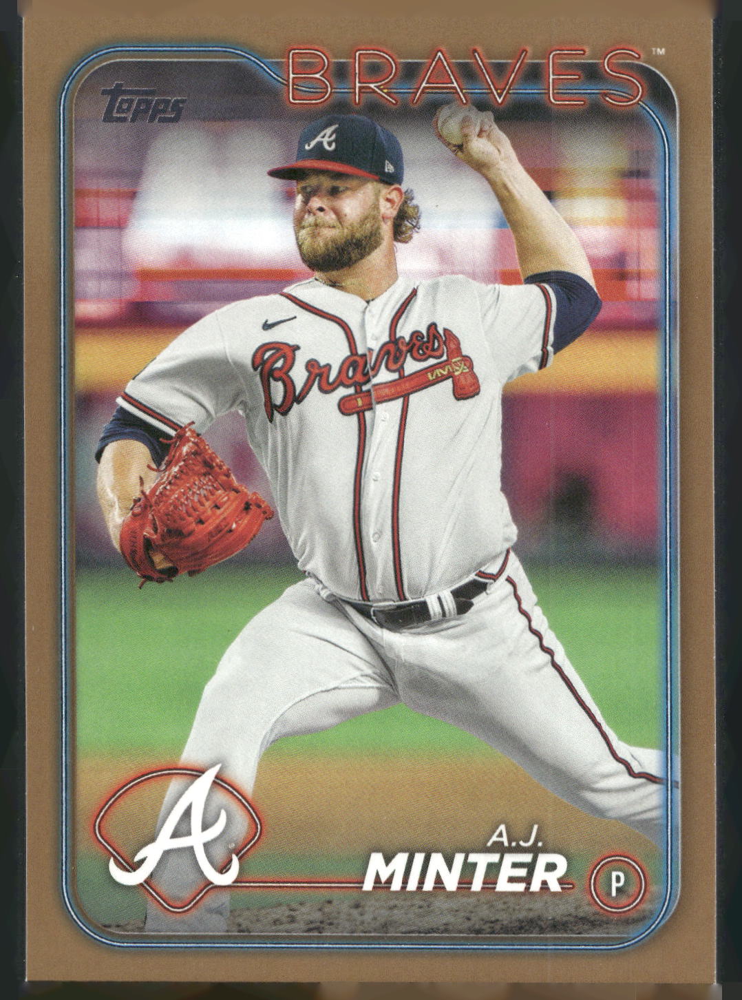 2024 Topps #539 A.J. Minter Gold #/2024