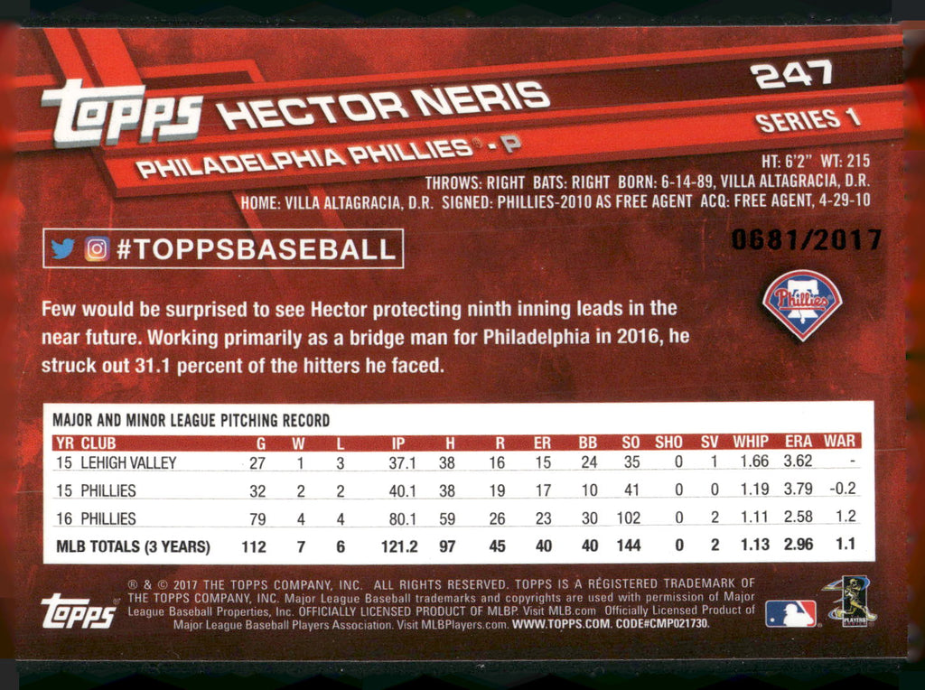 2017 Topps #247 Hector Neris