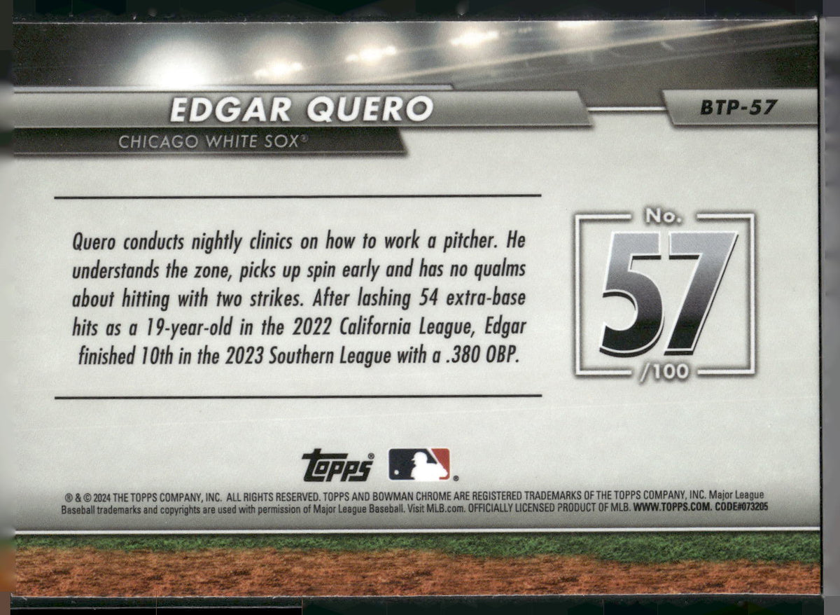 2024 Bowman #BTP-57 Edgar Quero Bowman Scouts' Top 100