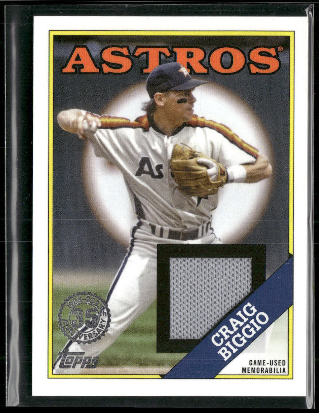 2023 Topps #88R-CBI Craig Biggio 1988 Topps Baseball 35th Relics