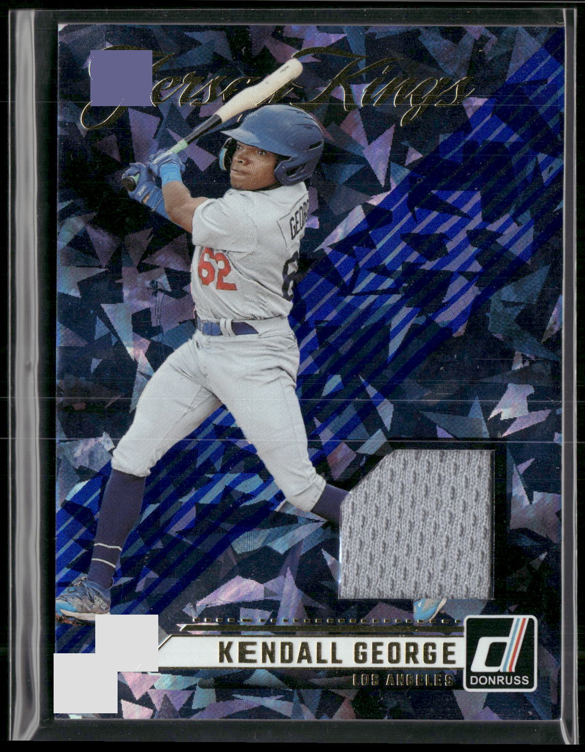 2024 Donruss #JK-KG Kendall George Jersey Kings Blue Ice