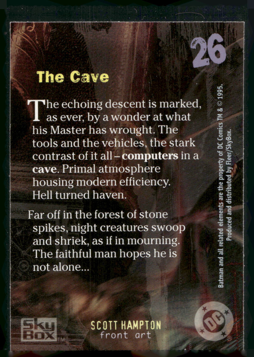 1996 SkyBox Batman Master Series #26 The Cave