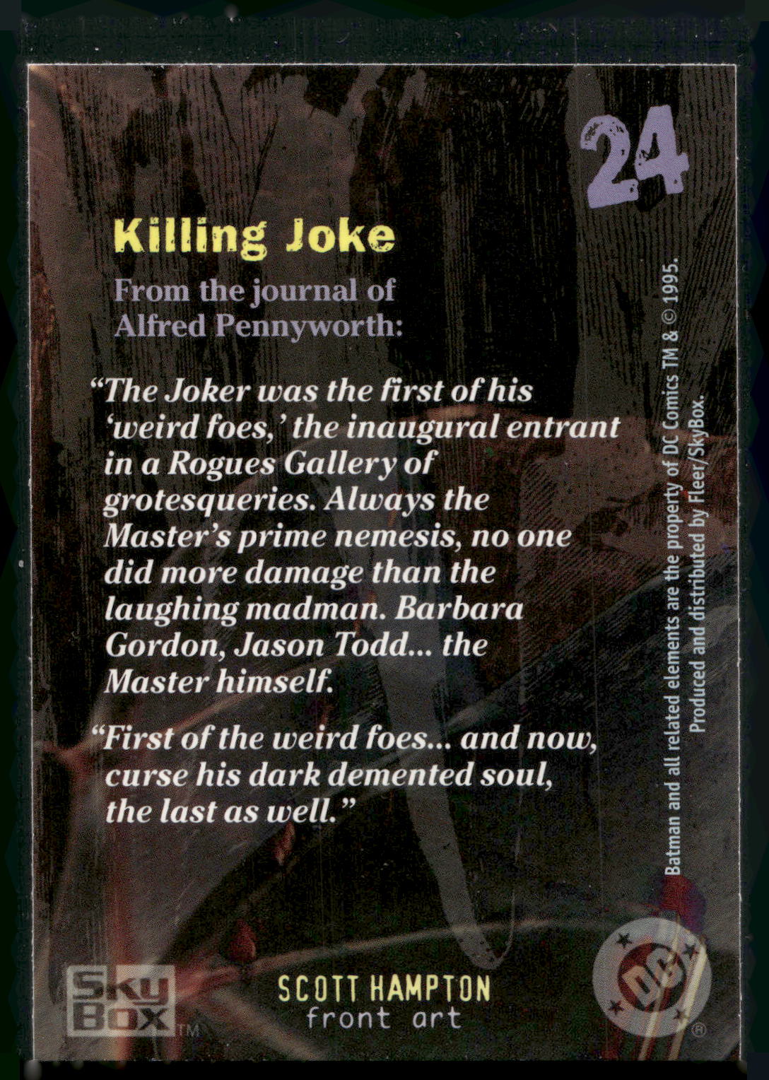 1996 SkyBox Batman Master Series #24 Killing Joke