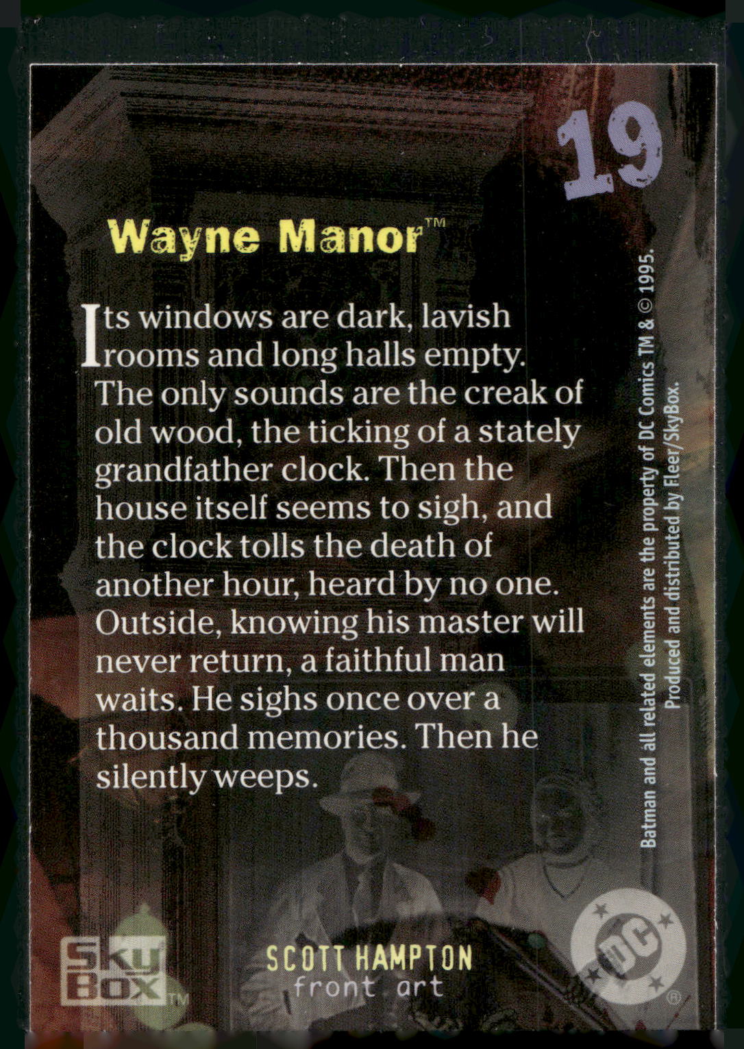 1996 SkyBox Batman Master Series #19 Wayne Manor