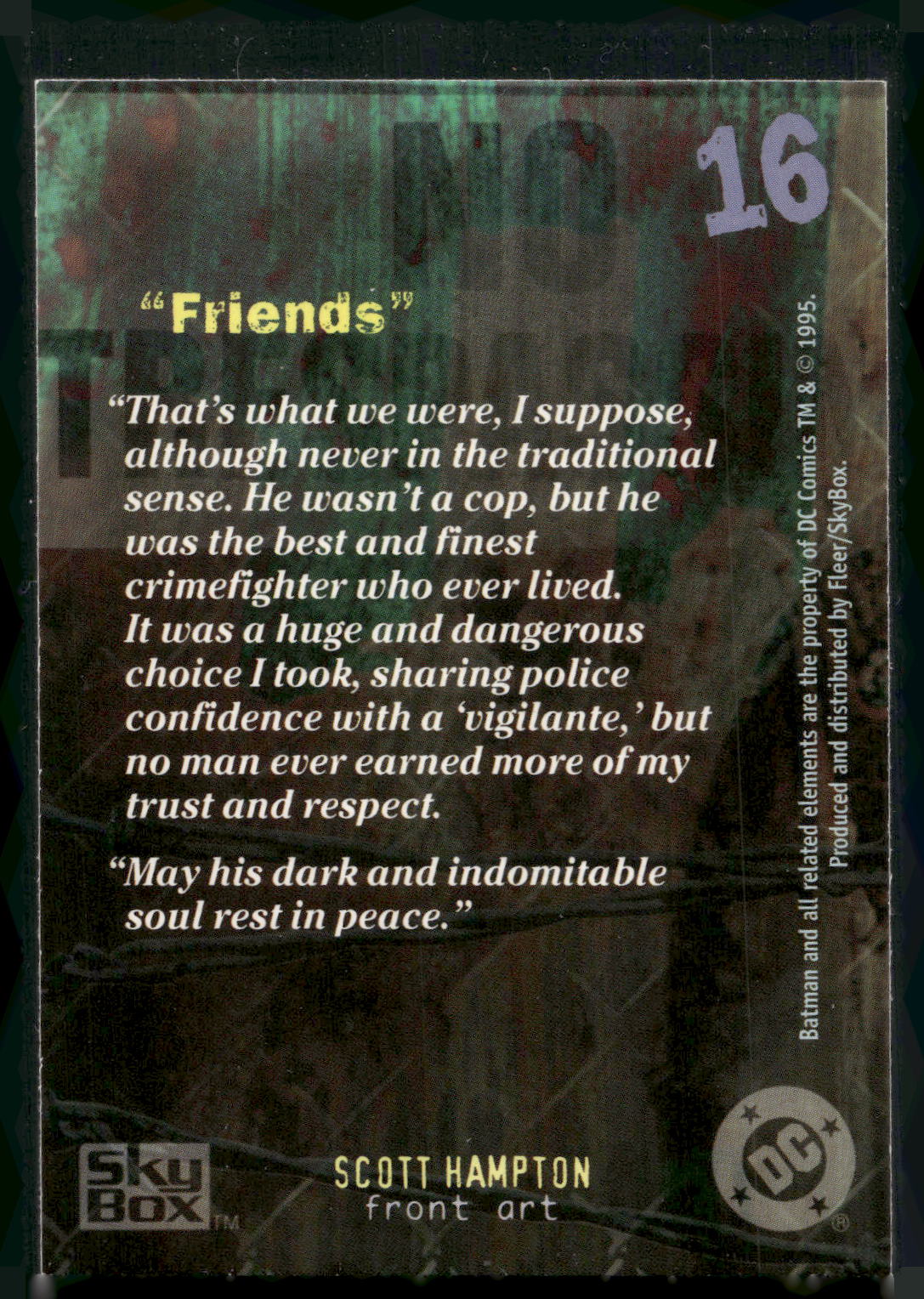 1996 SkyBox Batman Master Series #16 Friends