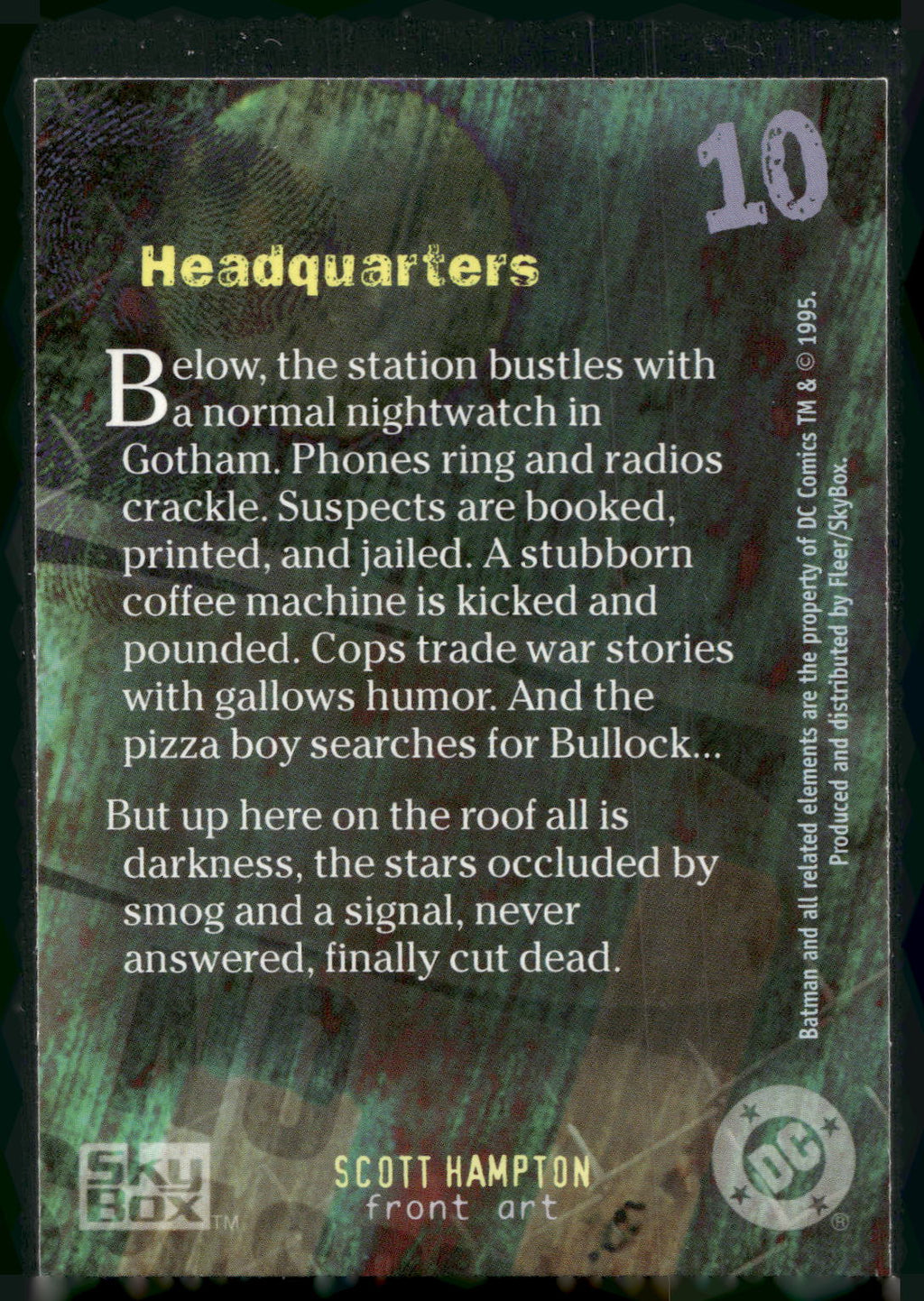 1996 SkyBox Batman Master Series #10 Headquarters